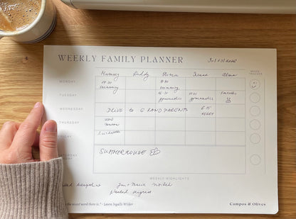 Weekly Family Planner