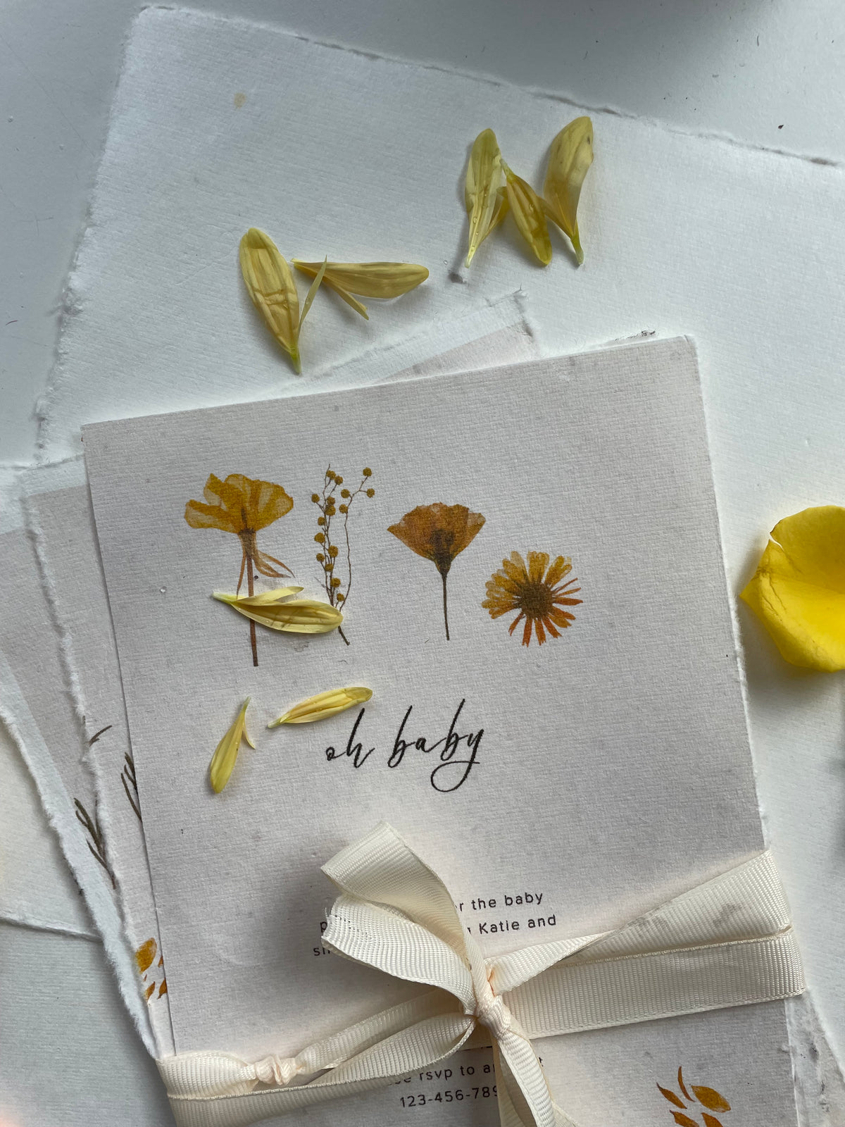 Baby Shower Invitation | Yellow Flowerpress