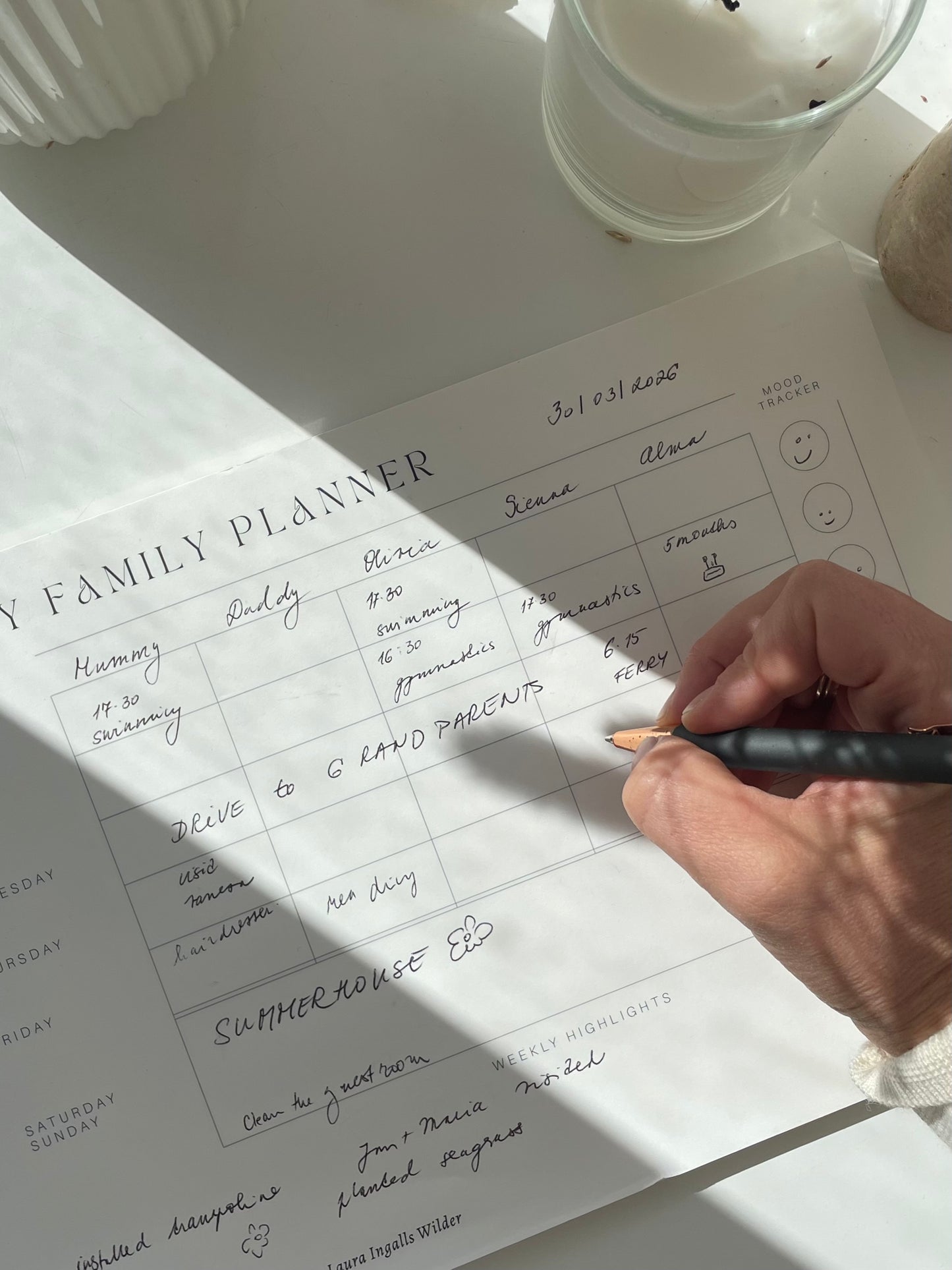 Weekly Family Planner