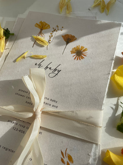 Baby Shower Invitation | Yellow Flowerpress