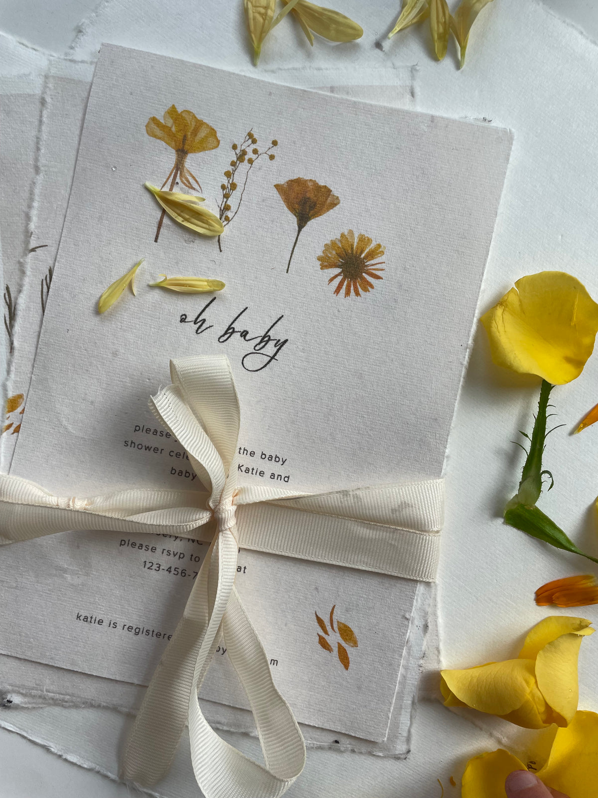Baby Shower Invitation | Yellow Flowerpress